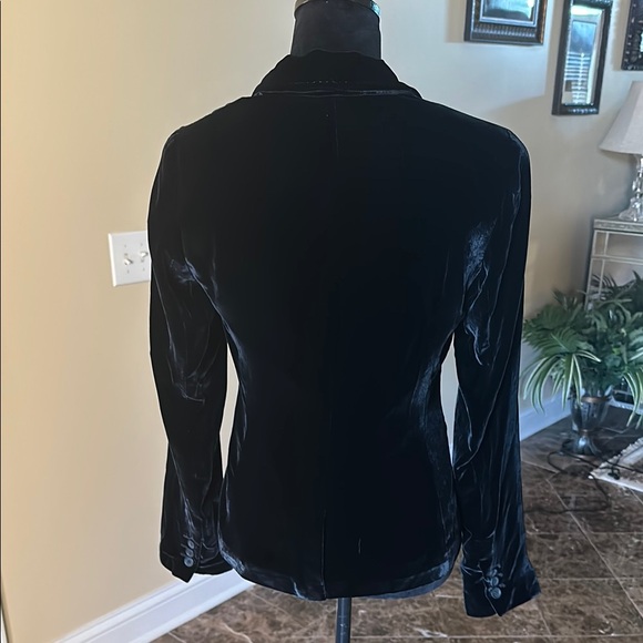 NWOT Lucky Brand Black Velvet Jacket Small - Picture 3 of 5